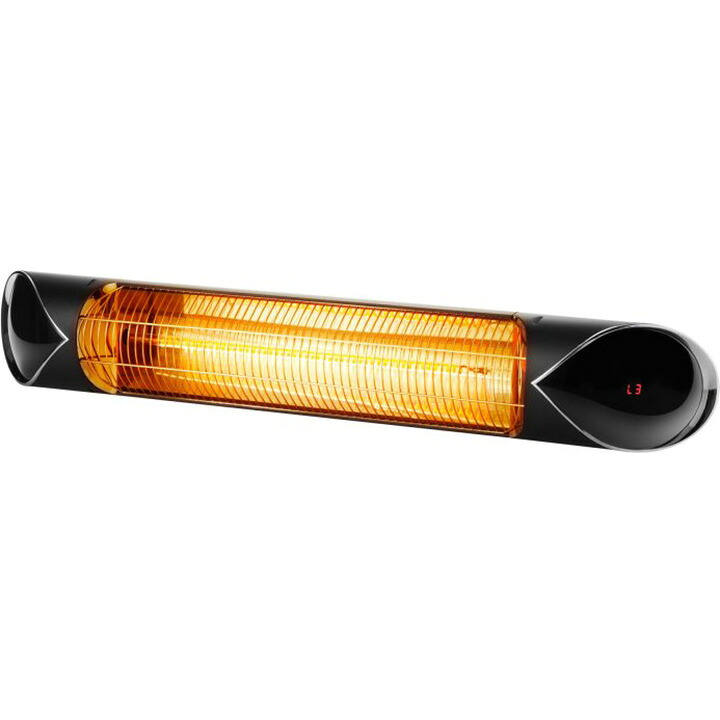 ペガサスヒーター ペガサス2000・黒 HEAT-A-202B 200V 2,000W ミドルレンジタイプヒーター（電気暖房機）壁・天井取付モデル カーボンヒーター（遠赤外線）屋外用暖房機 防水仕様 61007728｜賑わいマーケット 店