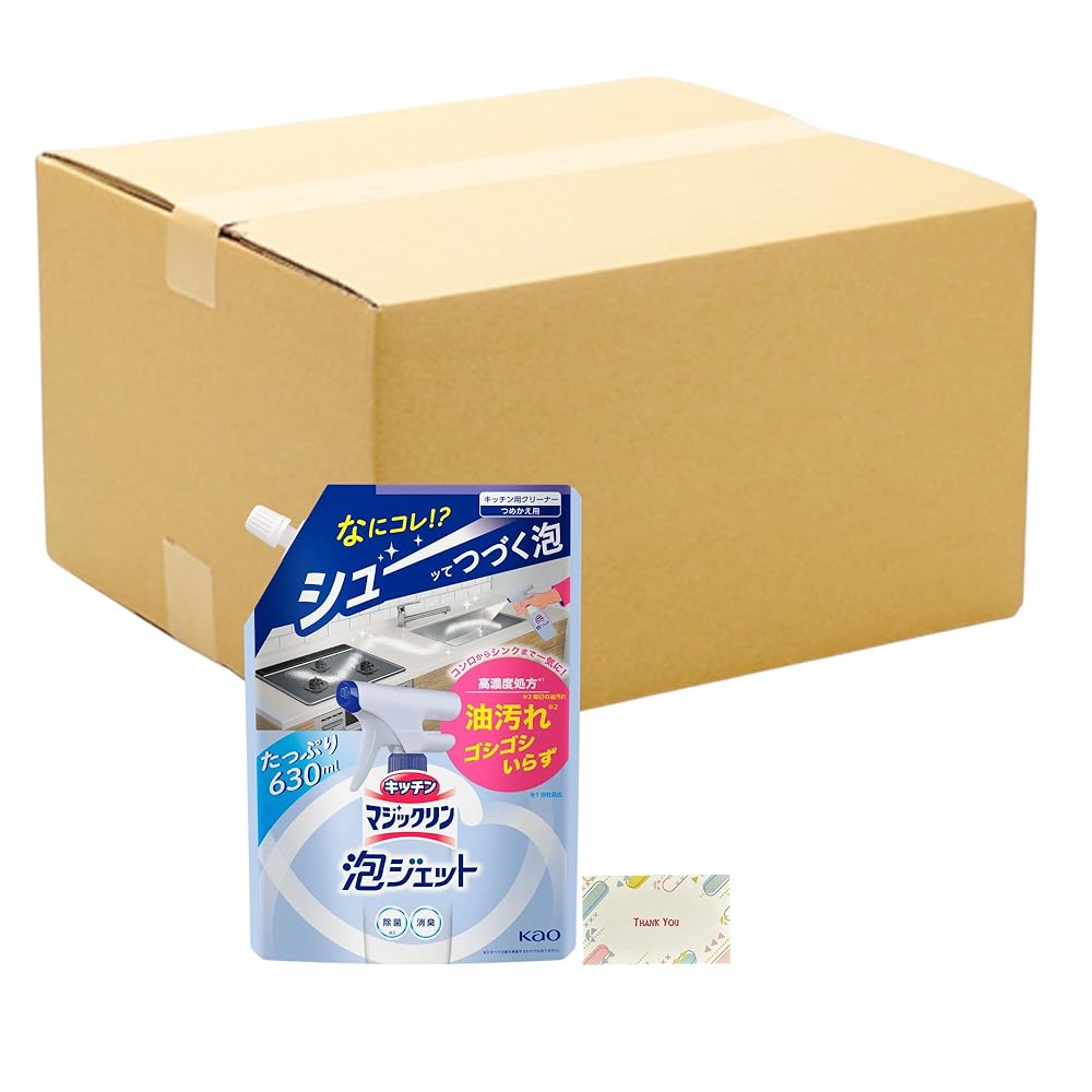 花王 キッチンマジックリン 泡ジェット つめかえ用 630ml + Kunutonnオリジナルロゴ入りe おまけ付