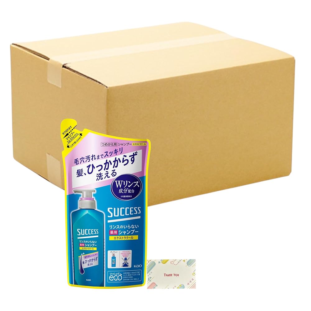 花王 サクセス リンスのいらない薬用シャンプー スムースウォッシュ エクストラクール つめかえ用 320ml + Kunutonnオリジナルロゴ入りe おまけ付 11,861円