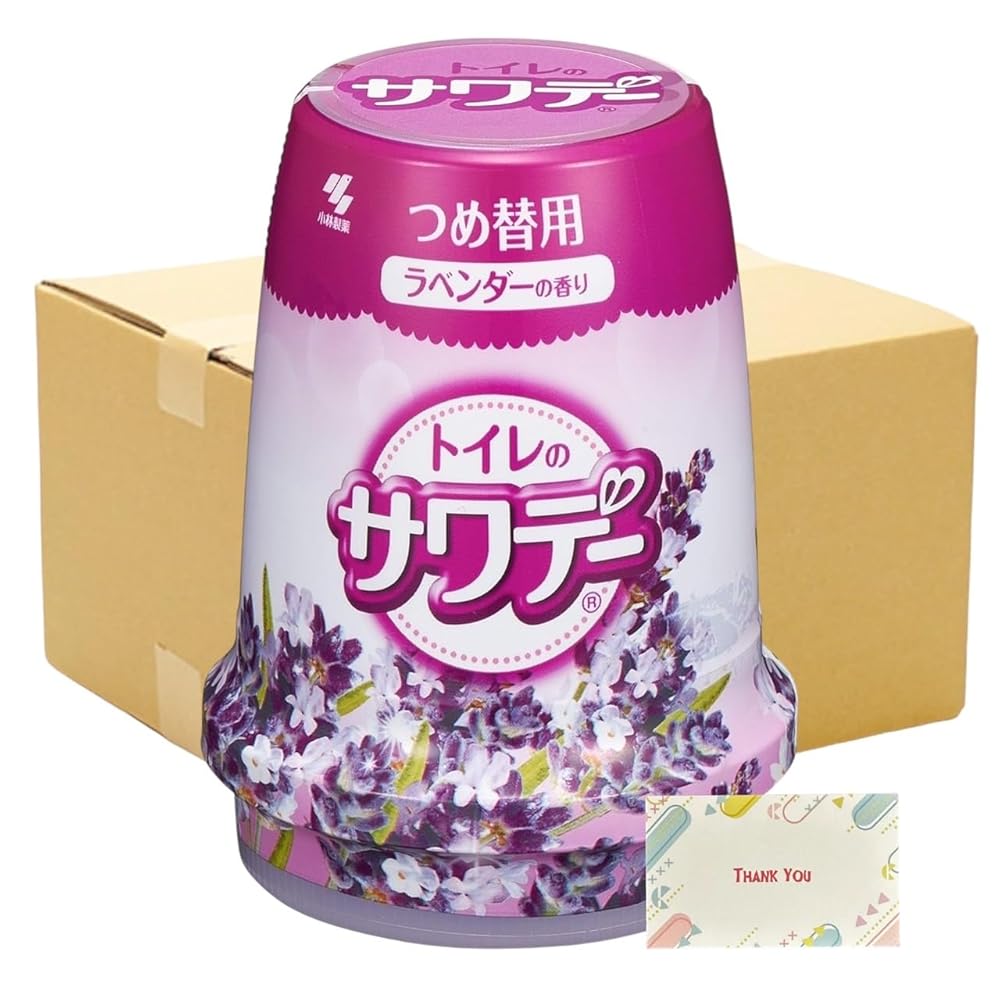 【まとめ買い 個セット】 トイレのサワデーこころ落ち着くラベンダーの香り トイレ用 消臭 芳香剤 詰め替え用 140g + Kunutonnオリジナルロゴ入りeおまけ付|日本アクト株式会社 店