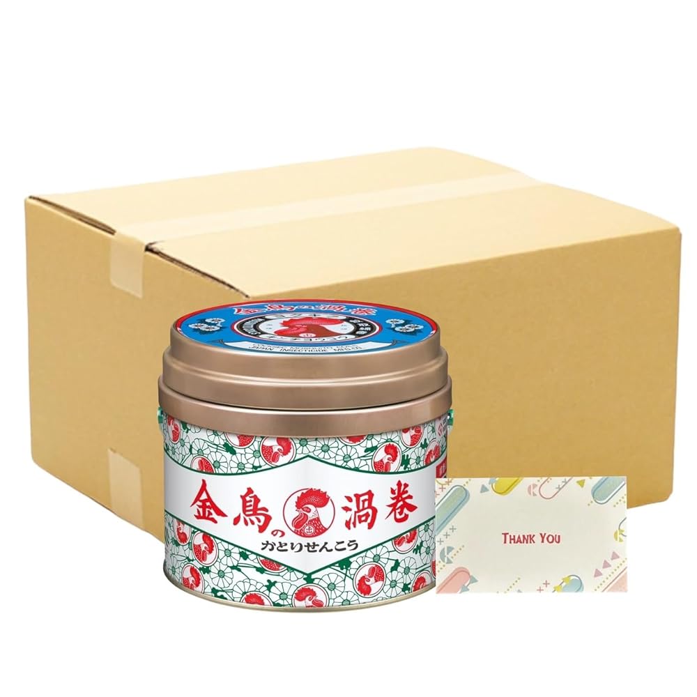 【まとめ買い 個仕掛ける】 大日本除虫菊 金鳥の渦巻き 蚊取り線香 虫よけ 缶 30巻 + Kunutonn目あたらしいロゴタイプ入り口・入口eおまけ付