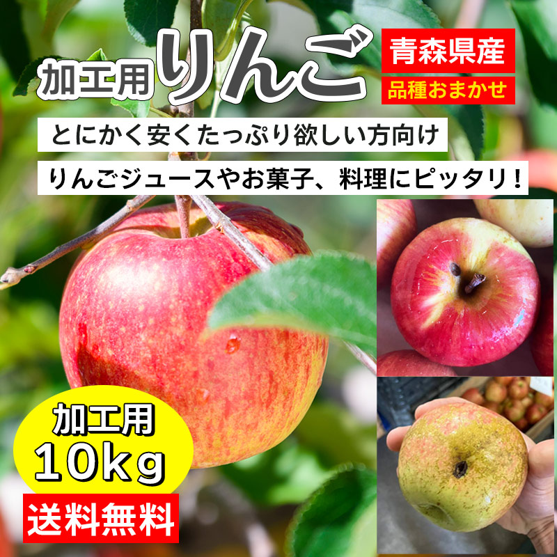 激安☆大人気】青森 りんご 加工用 10kg箱 送料無料 業者 加工卸