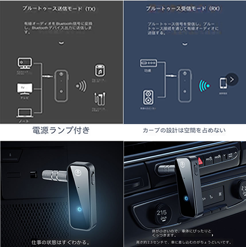 市場 送料無料 カーオーディオ 受信機 bluetooth 5.0 Bluetoothトランスミッター 車載 レシーバー