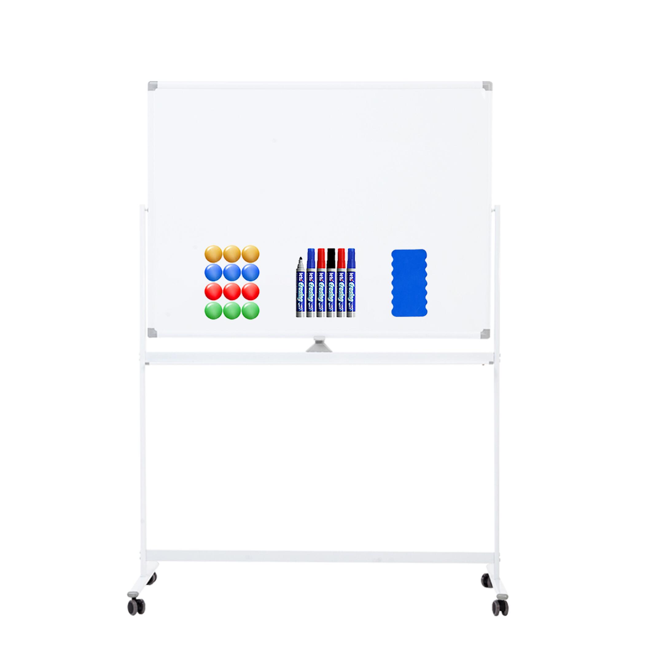 好評 個人様への配送可能 移動式両面ホワイトボード 900 10 掲示板 オフィス用品 キャスター付 ペン マグネット付属品セットw 数量は多 Www Formebikes Co Uk