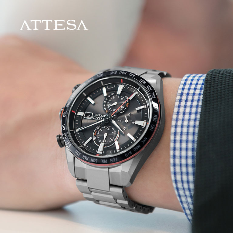 月末セール【美品】CITIZEN シチズン アテッサ エコドライブ 電波ソーラー 楽天市場】CITIZEN ATTESA シチズン アテッサ AT6074-56A エコ