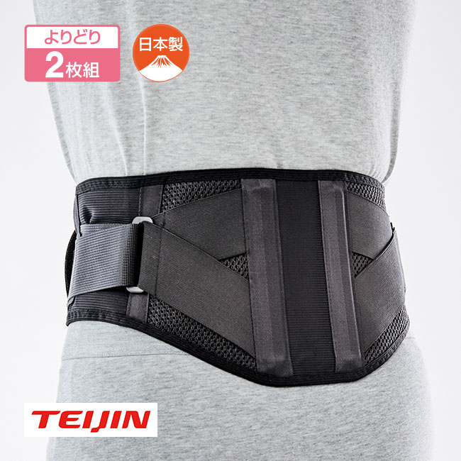 テイジン 腰ベルト サポーター よりどり2枚 腰 シルバー 介護 補助器具 TEIJIN 男女兼用 日本製 M L 腰椎 骨盤 固定 姿勢バランス 整える 歩行 運動 腰の負担 軽減 メッシュ素材