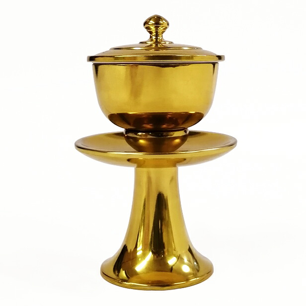 仏具 湯呑み 茶湯器「茶湯器 金色 4.0寸」仏具 落とし付 仏具 仏壇用 飛び切り 特選仏具 茶碗 茶台 ゆのみ 水飲み 金管楽器製 日本製 国産品 仏壇設備 仏具設備 仏壇仏具 お供え 今日このごろ お開悟