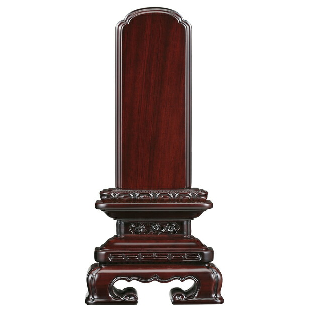 唐木位牌「紫檀角丸」