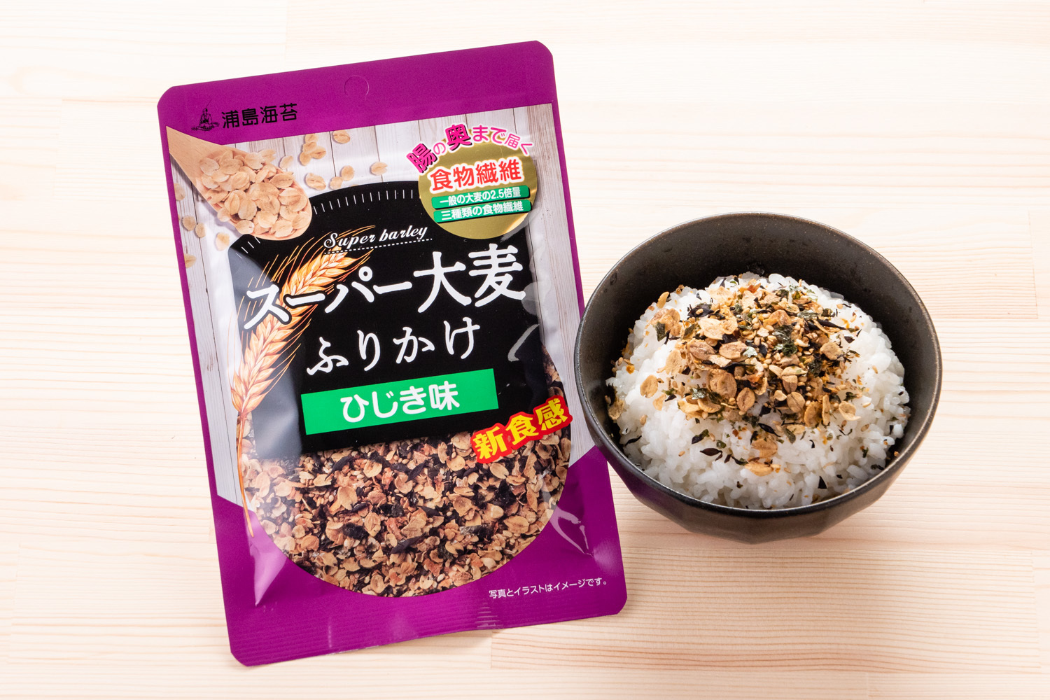 楽天市場 スーパー大麦ふりかけ ひじき味 日本海水 浦島海苔