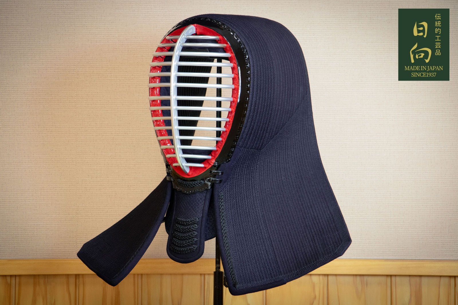 面 剣道具 日向 防具 単品 日本製 国産 (面乳革・面紐付き) 自由提案型 変化自在 手作り 伝統工芸品 剣道具 めん 刺繍無料 送料無料 手作り受注生産