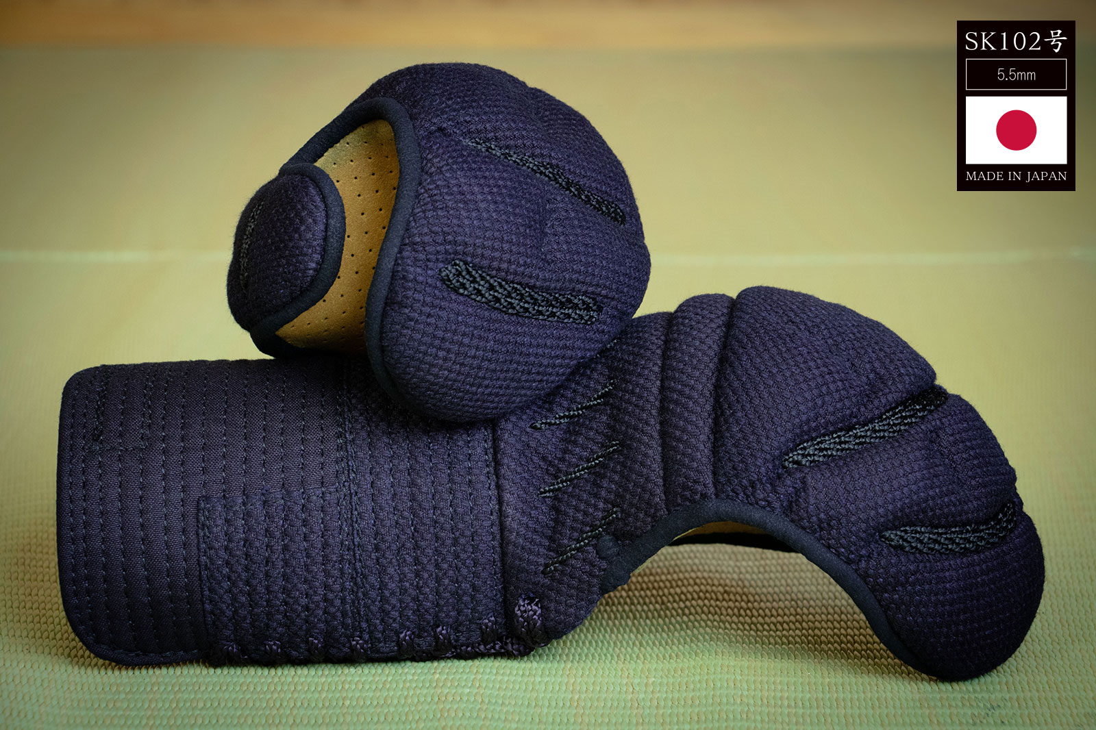 日本製 剣道防具 小手 単品 刺繍無料 SK102号 5.5mmピッチ刺 受注生産 国産 手作り 剣道具 籠手 甲手 篭手 伝統工芸品 小学生 中学生 高校生 子供 大人 こて 送料無料｜全日本武道具