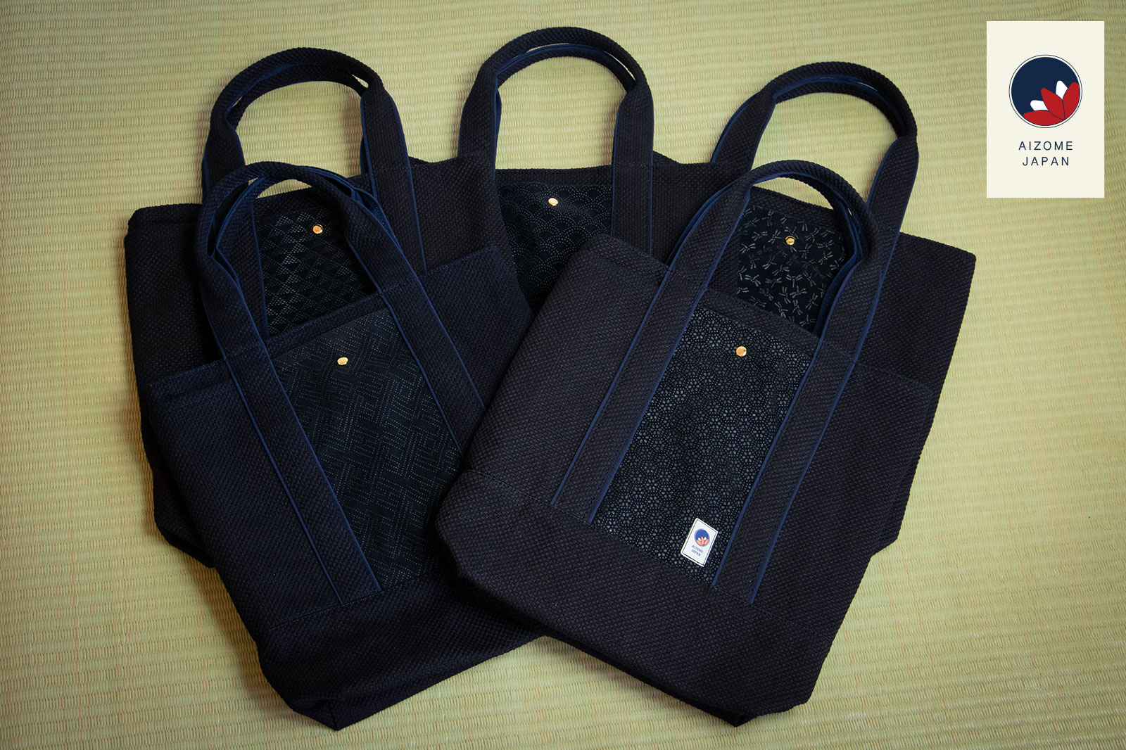 正藍染 多機能 手提げバッグ 日本製 国産 AIZOME JAPAN 送料無料｜全日本武道具