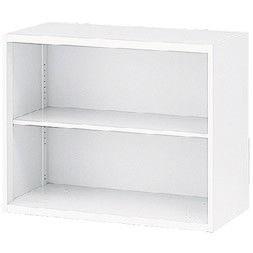 生興 RW45-07K オープン書庫 ホワイト (58905) (重量：19kg) 上・下置兼用 | 業務用 スチール書庫 オフィス家具 会社 オフィス用品 オフィス書庫 パーソナル書庫 書庫 白 貴重品入れ 書庫収納 事務所 |