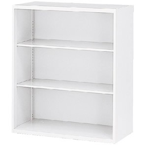 生興 RW45-10K オープン書庫 ホワイト (58906) (重量：26kg) 上・下置兼用 | 業務用 スチール書庫 オフィス家具 会社 オフィス用品 オフィス書庫 パーソナル書庫 書庫 白 貴重品入れ 書庫収納 事務所 |