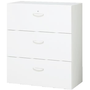 生興 RW45-310D 3段ラテラルキャビネット下置用 ホワイト (58916) (重量：55kg) 下置専用 | 業務用 スチールロッカー オフィス家具 会社 オフィス用品 オフィスロッカー パーソナルロッカー ロッカー 白 貴重品入れ ロッカー収納 事務所 |