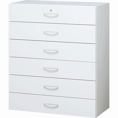 生興 RW45-610D 6段ラテラルキャビネット ホワイト (62045) (重量：78kg) 下置専用 | 業務用 スチールロッカー オフィス家具 会社 オフィス用品 オフィスロッカー パーソナルロッカー ロッカー 白 貴重品入れ ロッカー収納 事務所 |