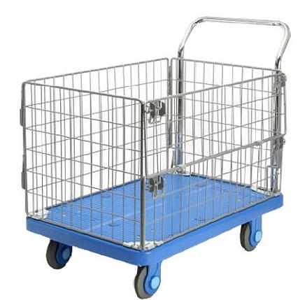 【車上渡し】カナツー 台車 静音シリーズ PLA300-AMIM1-G (430-00210) (重量:23kg) | kanatsu 手押し台車 荷車 キャリーカート 運搬台車 軽量 静音 オフィス用 家庭用 引っ越し用 業務用 運搬車 運送 300kg |