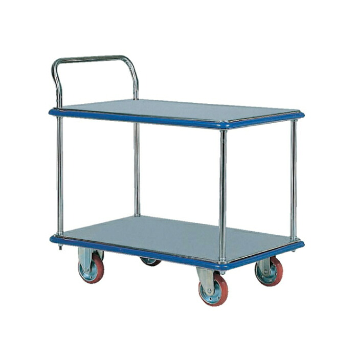 【車上渡し】(送料別途見積) ヨドノ 台車 ステンレス製フレッシュカー 2段式 (完成品) SUS301C 車体寸法:915×615mm 商品重量:40kg | YODONO 最大積載量 300kg 荷車 キャリーカート 運搬台車 オフィス用 業務用 資材運搬台車 荷車 引っ越し用 運搬車 運送 |