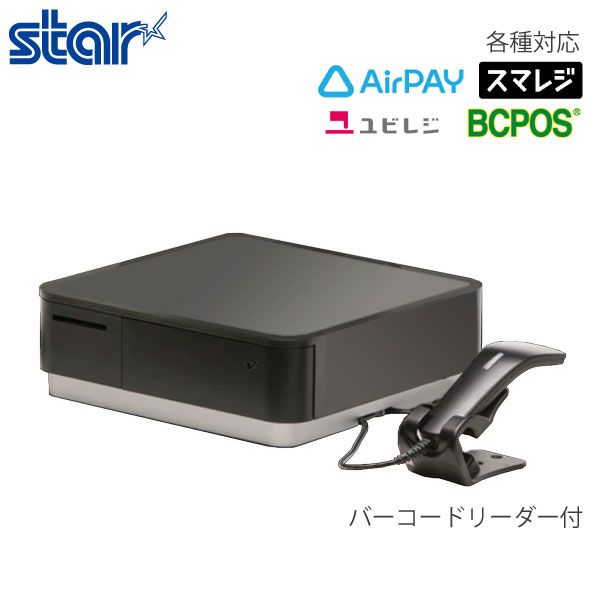 在庫有スター精密 mPOP POP10-B1 BLK JP バーコードリーダー付き