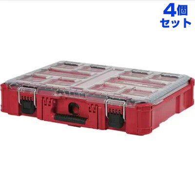 【まとめ買い】ミルウォーキーツール milwaukeetool ＰＡＣＫＯＵＴ オーガナイザーＭサイズ (48-22-8430) 4個セット (重量:2.9kg) |