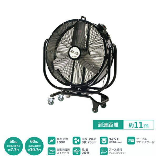 楽天市場】ナカトミ 送風機 100cmビッグファン (単相100V) (重量：38.5