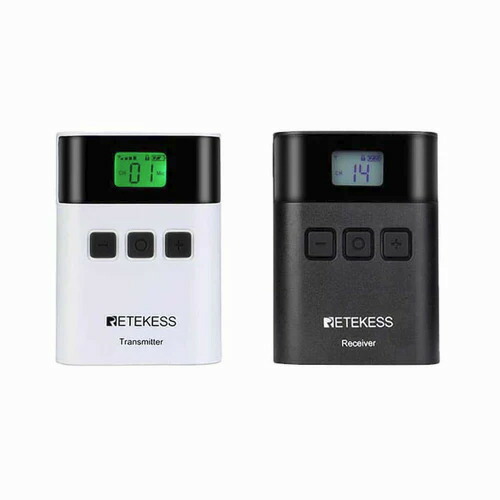 Retekess ツアーガイドシステム TT122 (一方向送信機&times;1台＆受信機&times;1台セット) | ツアーガイド FMランスミッター レテケス 小型 コンパクト 案内 誘導用 現地ツアー マイク付 携帯便利 防災用 アウトドア 観光ガイド 無線機 送信機 受信機 業務用 無線 ガイド 防災グッズ |｜オフィス／店舗用品トップジャパン