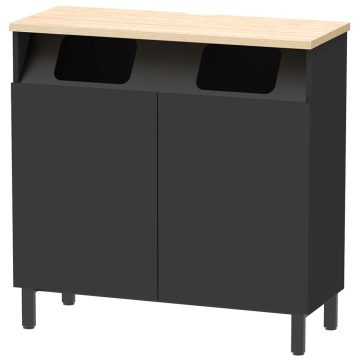 アール・エフ・ヤマカワ 収納カウンター ダストボックスタイプ W1000×D400 ブラック (重量：43kg) RFDBC-1040NB-DB | アールエフヤマカワ シンプル 雑貨 おしゃれ テーブル リビング ダイニング テーブル 間仕切り カウンターテーブル 受付カウンター |