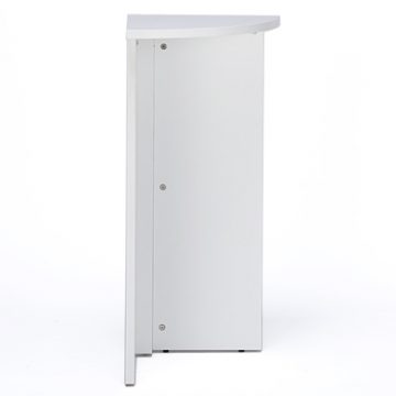 メーカー在庫限り アール・エフ・ヤマカワ ハイカウンター コーナー WJホワイト (重量：12.5kg) RFPC-106MW | アールエフヤマカワ 雑貨 テーブル リビング ダイニング リビングダイニングテーブル リビングダイニング 間仕切り カウンターテーブル 受付カウンター |