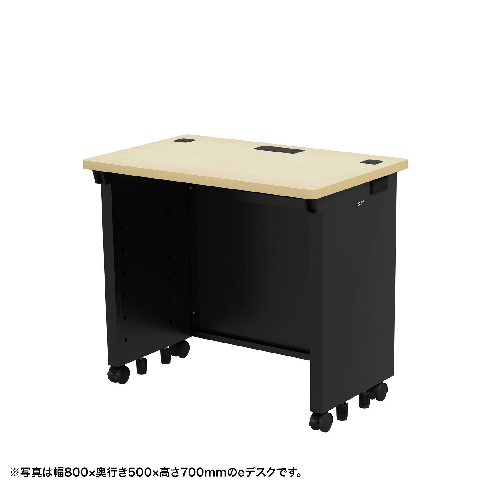 (受注生産品) サンワサプライ eデスク(ブラック+薄い木目)W850×D500×H700 (ED-SK8550BKLM) ※お客様組立品 | sanwa サンワダイレクト オフィス用品 オフィス事務用品 オフィスサプライ |