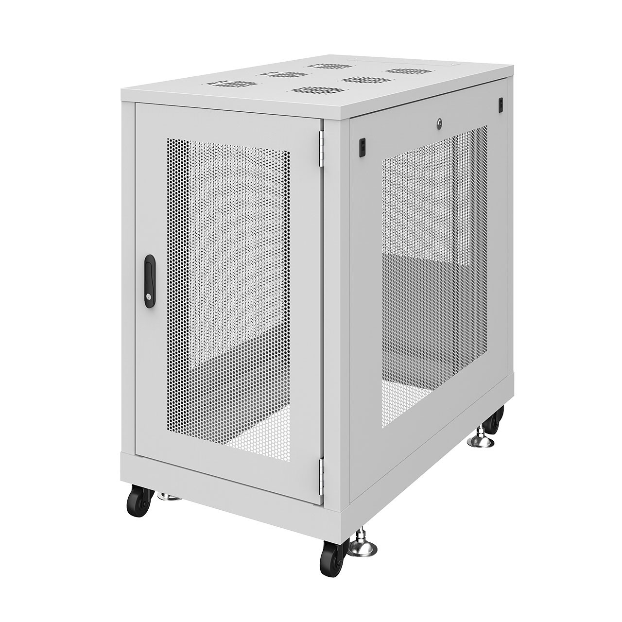 サンワサプライ 19インチサーバーラック　メッシュパネル仕様(18U) (CP-SVN1810MGYN) ※お客様組立品 | sanwa サンワダイレクト オフィス用品 オフィス事務用品 オフィスサプライ |
