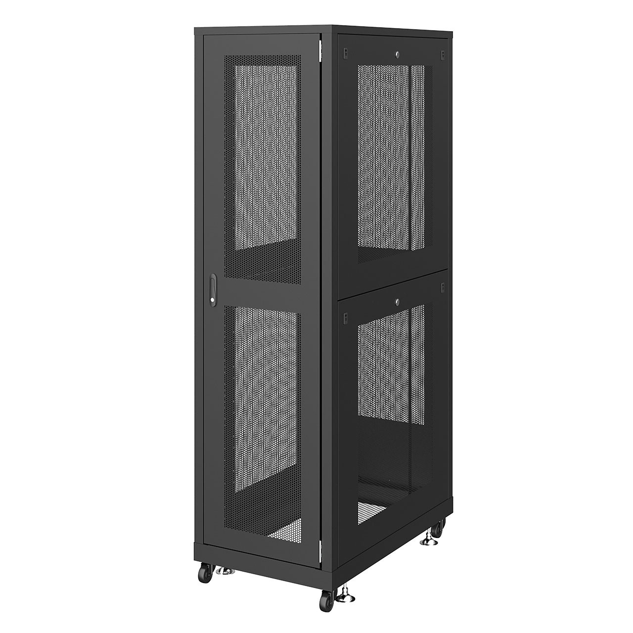 サンワサプライ 19インチサーバーラック　メッシュパネル仕様(42U) (CP-SVN4210MBKN)