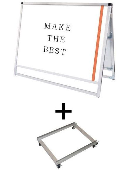 常磐精工 ポスタースタンド バリウススタンド看板 B1横ロウ両面 アームキャスターセット VASKAC-B1YLR-KSET | 日本製 広告ボード 店舗看板 案内掲示板 掲示 |