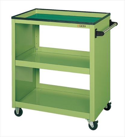 【車上渡し】サカエ SAKAE パネルワゴン(天板皿型) PKW-2C (20710) (重量:27kg) | 工具 収納 ガレージ 整理 工場 効率化 作業スペース 確保 移動式 ラック 金属製 シェルフ 収納ワゴン メンテナンス用作業台 工具 散ラカル 作業台 収納 業務用 ||オフィス/店舗用品トップジャパン
