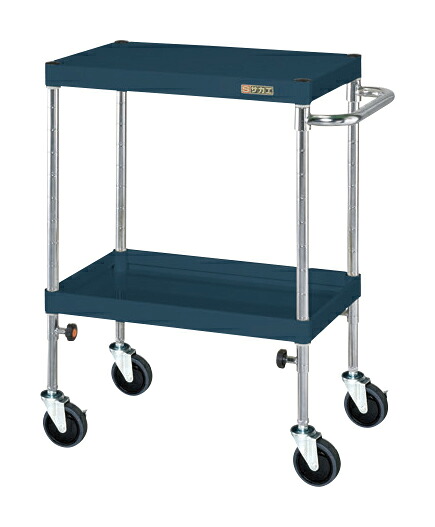 【車上渡し】サカエ SAKAE CSパールワゴン(高サ調整タイプ) TCSP-6072SED (326531) (重量:11kg) | 工具 収納 ガレージ 整理 工場 効率化 作業スペース 確保 移動式 ラック 金属製 シェルフ 収納ワゴン メンテナンス用作業台 工具 作業台 収納 業務用 ||オフィス/店舗用品トップジャパン