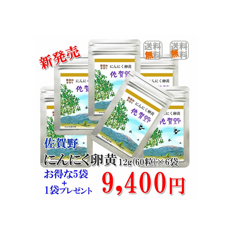 【貨物輸送無料】【にんにく黄身佐賀野12ｇ5袋×つけ加える1袋】 にんにく玉 蒜 にんにく ひげにんにく 思わしい 無加えること 無農薬 思わしい食料雑貨類 国産 加えること 手作り砿物  【にんにく黄身佐賀野】