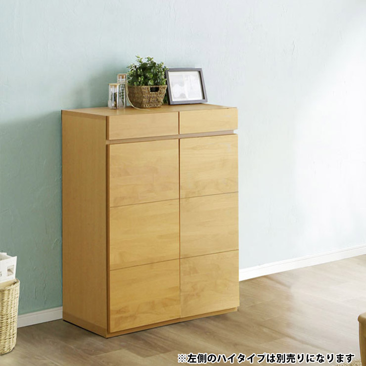 ★最大1万円OFFクーポン★下駄箱 大川家具 シューズボックス 玄関収納 シューズラック 玄関 収納 靴箱 おしゃれ ロータイプ 幅75 耐震 木 北欧 北欧風 耐震ダボ ゴールド 75L 国産 日本製 完成品｜KAGUCOCO 日本の匠店 29,249円