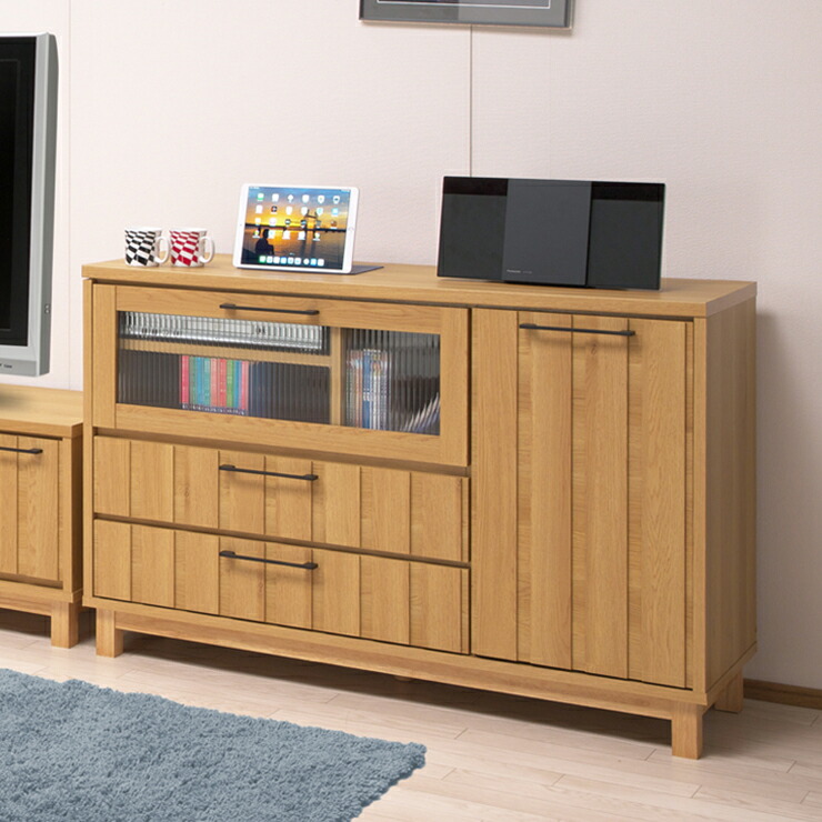 テレビ台 テレビボード 完成品 大川家具 収納 TV台 テレビラック テレビキャビネット おしゃれ TVボード ミドルタイプ 幅120 アイアン モダン 北欧 北欧風 木 ジェネロ 国産 日本製｜KAGUCOCO 日本の匠店