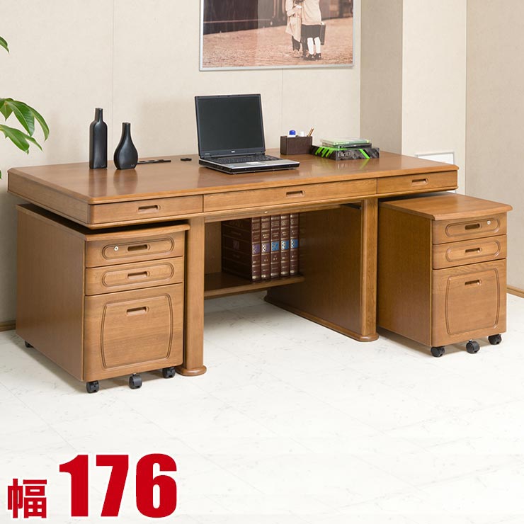 おしゃれ 日本製 テレビ台おしゃれ会社用 期間限定 Lan 机 ワゴン 机 書斎机 デスクセット デスク 書斎 早割クーポン高評価 鍵 デスク 社長 エンペラー 役員デスク 王者の風格をもつ 高級 重厚 コンセント デスク 幅176cm ライトブラウン 書斎机 デスク 高級デスク