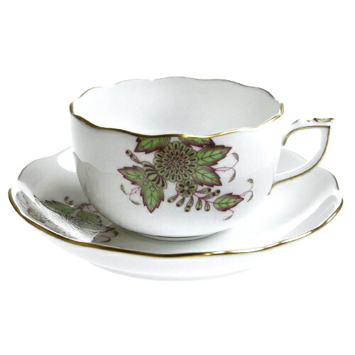 ヘレンド Herend Clotsv クロチルドグリーン ティーカップ ソーサー 724 Mergertraininginstitute Com