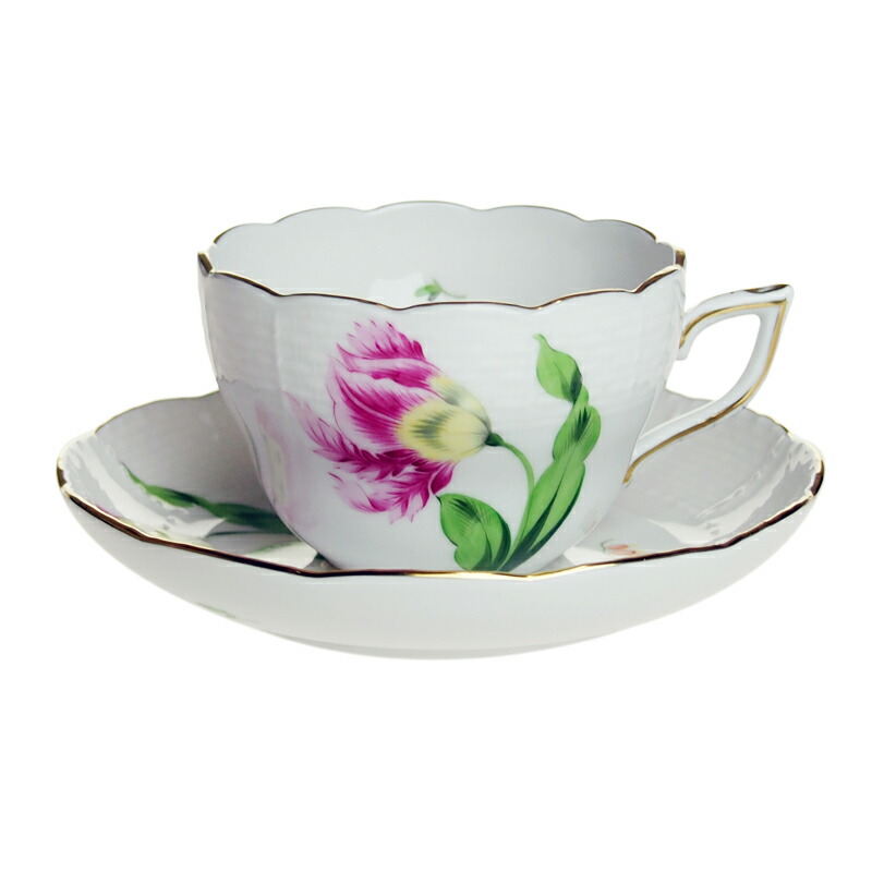 Herend - 美品 Herend ヘレンド ウィーンのバラ (VRH) 707 コーヒーカップ＆ソーサー 1客 SY4858H ヘレンド モカカップ&ソーサー ウィーンのバラ 洋食器 150ml