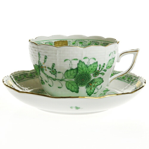 ヘレンド/HEREND ティーカップ インドの華 楽天市場】ヘレンド (HEREND) FV インドの華グリーン ティーカップ