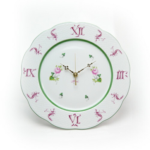 HERENDヘレンドアポニーグリーン ウォールクロック時計未使用美品