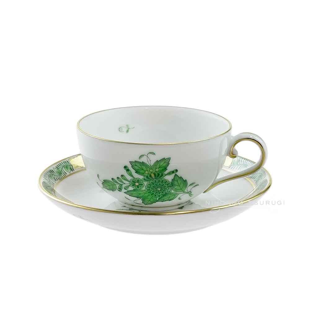 楽天市場】ヘレンド (HEREND) FV インドの華グリーン ティーカップ