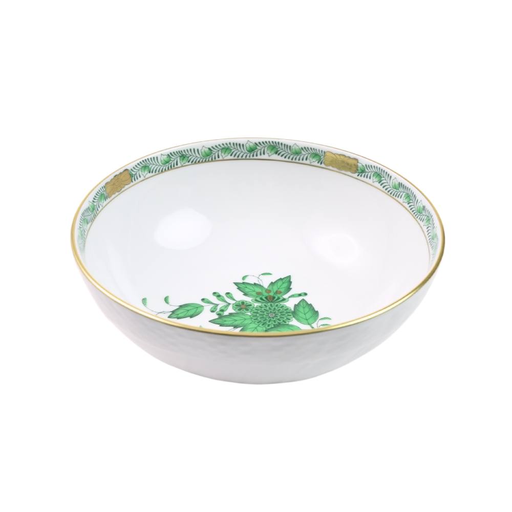 【マラソン特価】 ヘレンド (HEREND) AV アポニーグリーン ラージボウル 01369|輸入ブランド洋食器専門店2本の剣