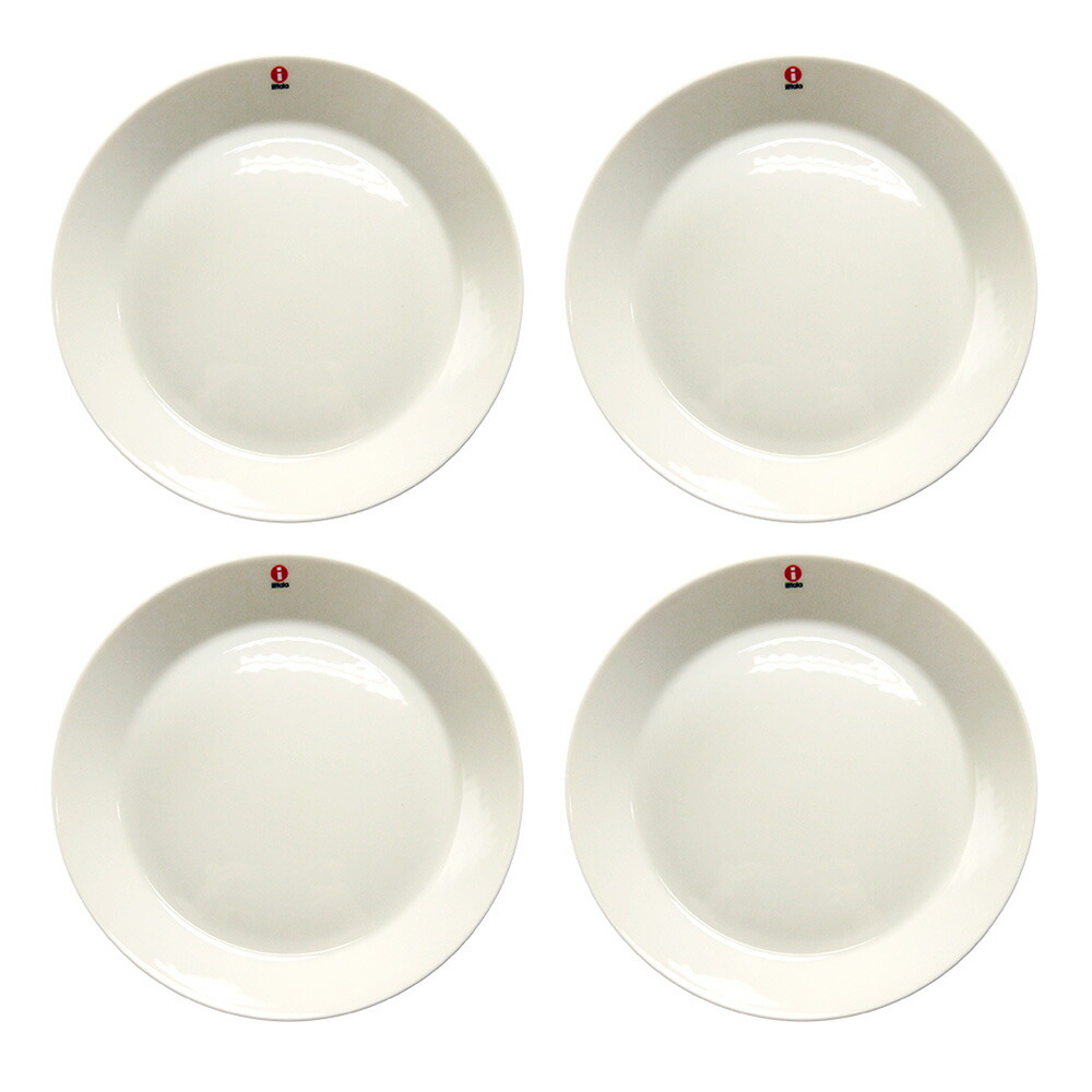 イッタラ (iittala) ティーマ プレート 21cm ホワイト 4pcsセット【箱に多少の擦れあり・ギフト包装不可】