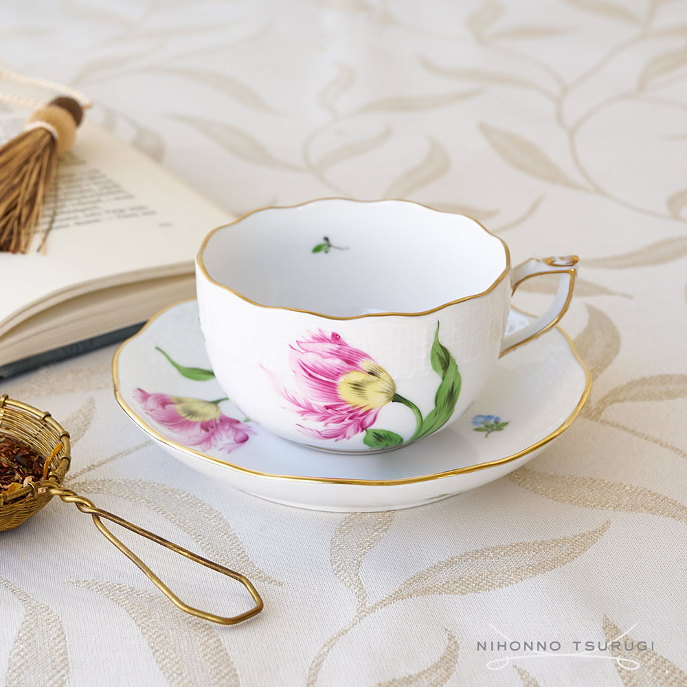 ヘレンド Herend Pdb ティーカップ 724 ソーサー バコニーの春