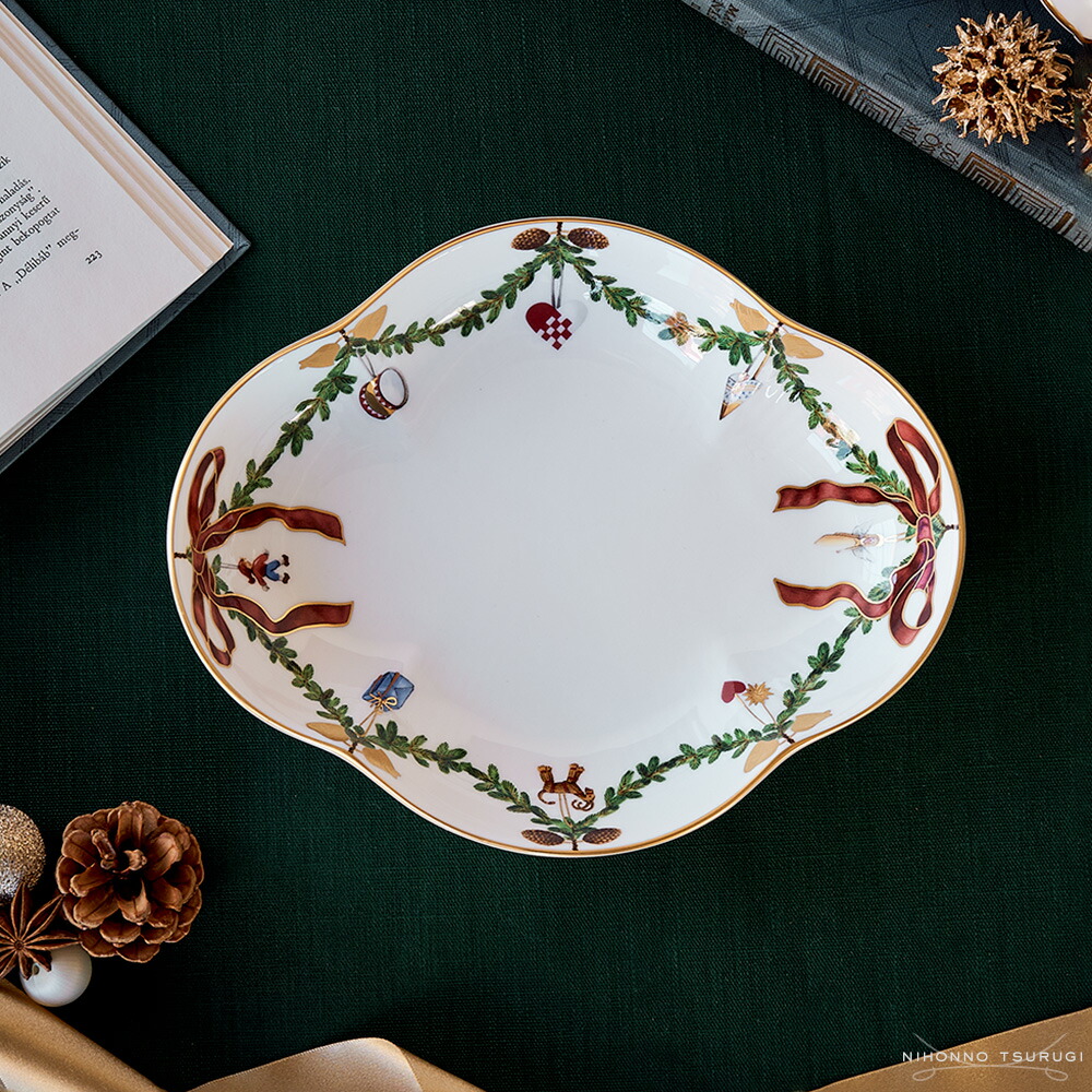 ロイヤルコペンハーゲン スターフルーテッド パーティー ディッシュ 大皿 美品 ロイヤルコペンハーゲン スターフルーテッドクリスマス