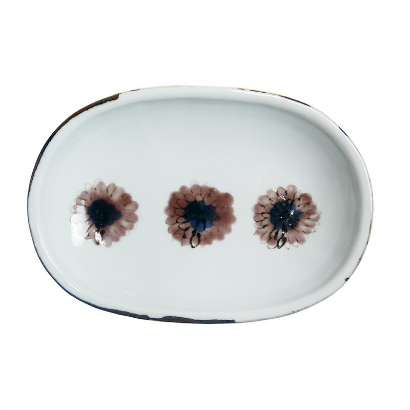 楽天市場】九谷青窯 高原真由美 色絵花冠 楕円皿 : プロキッチン
