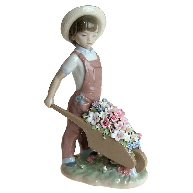 楽天市場】リヤドロ 花車 お花屋さん 少年 置物 01001283 LLADRO