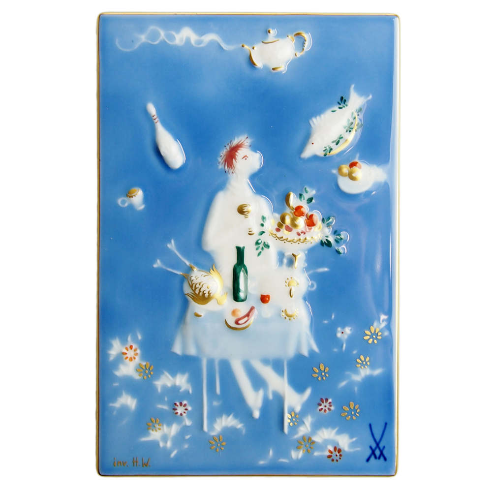 マイセン 青のメルヘン マイセン（Meissen） 陶板 青のメルヘン 930007／9p333 魔法の